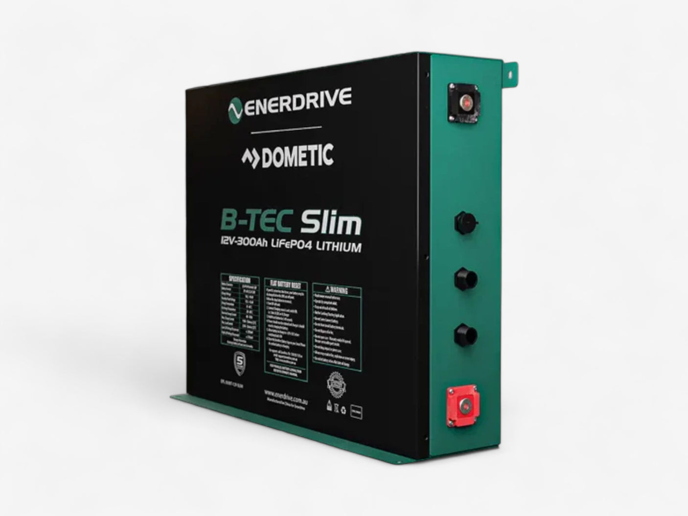Enerdrive B-TEC 300AMP / 12V LIFEPO4 BT METAL CASE BATTERY