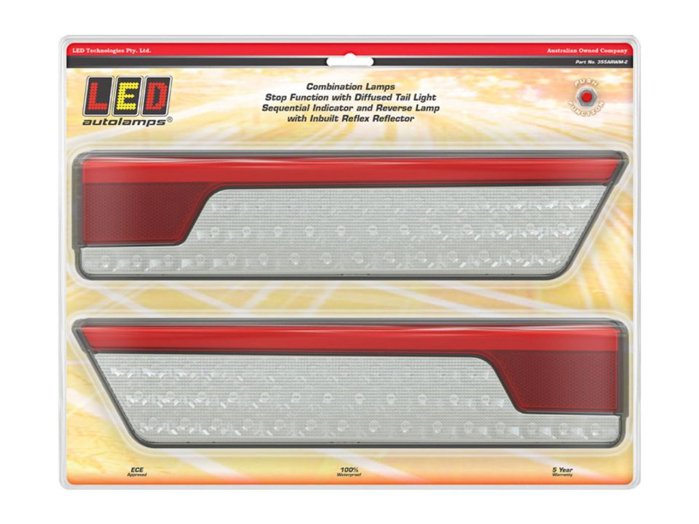 355 Series Sequential Tail Lights - Chrome Pair