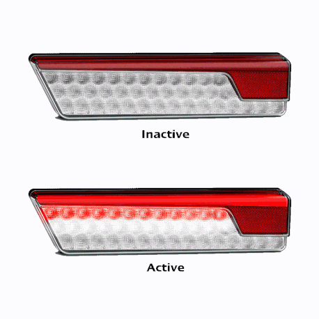 355 Series Sequential Tail Lights - Chrome Pair