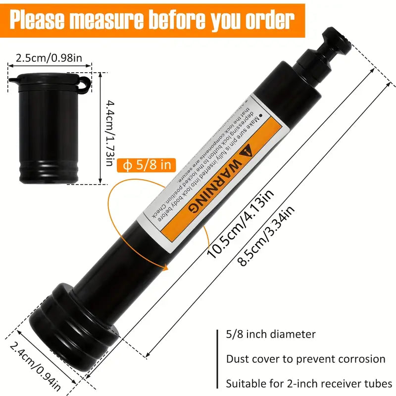 Trailer Lock Straight Type Carbon Steel - 5 / 8 inch