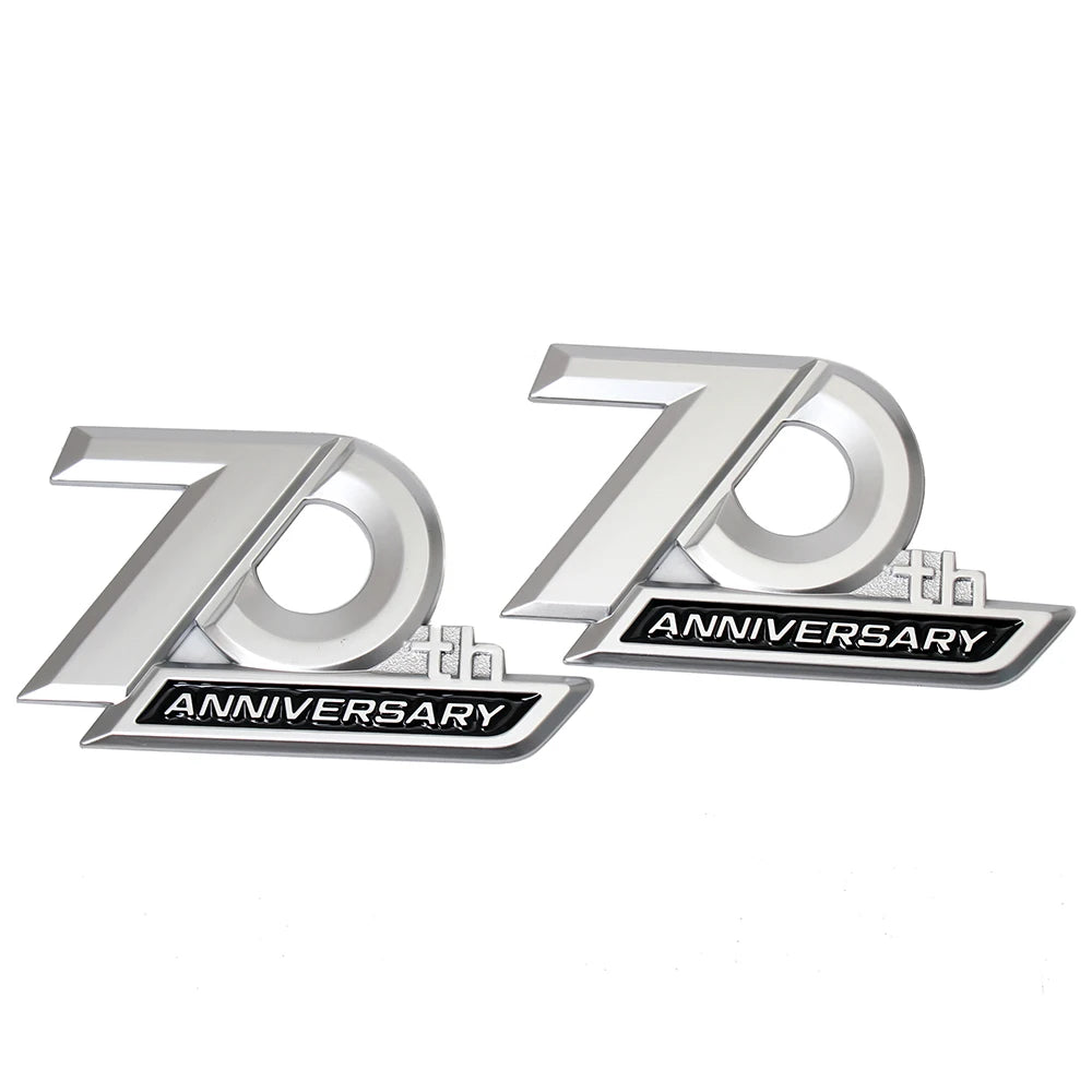 70th Anniversary Emblem Badges (Pair) – Fits Toyota LandCruiser