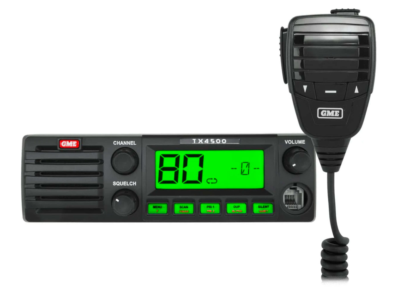 GME TX4500S DSP DIN SIZE 5 WATT UHF RADIO 80 CHANNEL STRONG MIC
