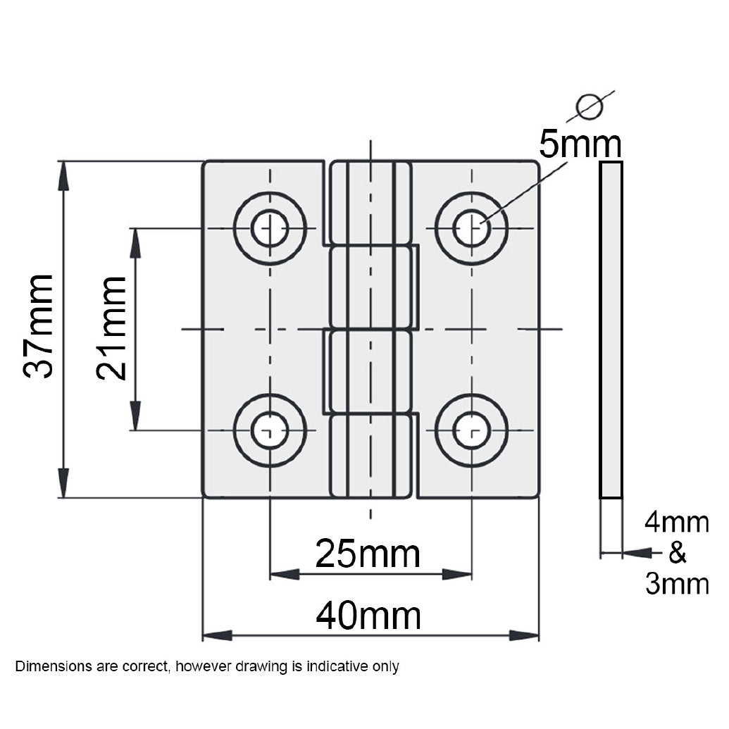 Black Nylon Hinge Stainless Steel Pin