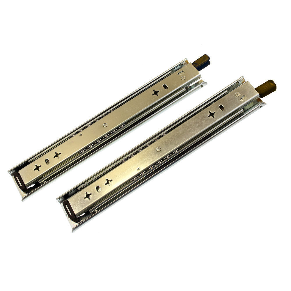 Drawer Slide Side Mounting - Zinc Plated 125kg Locking (PAIR)
