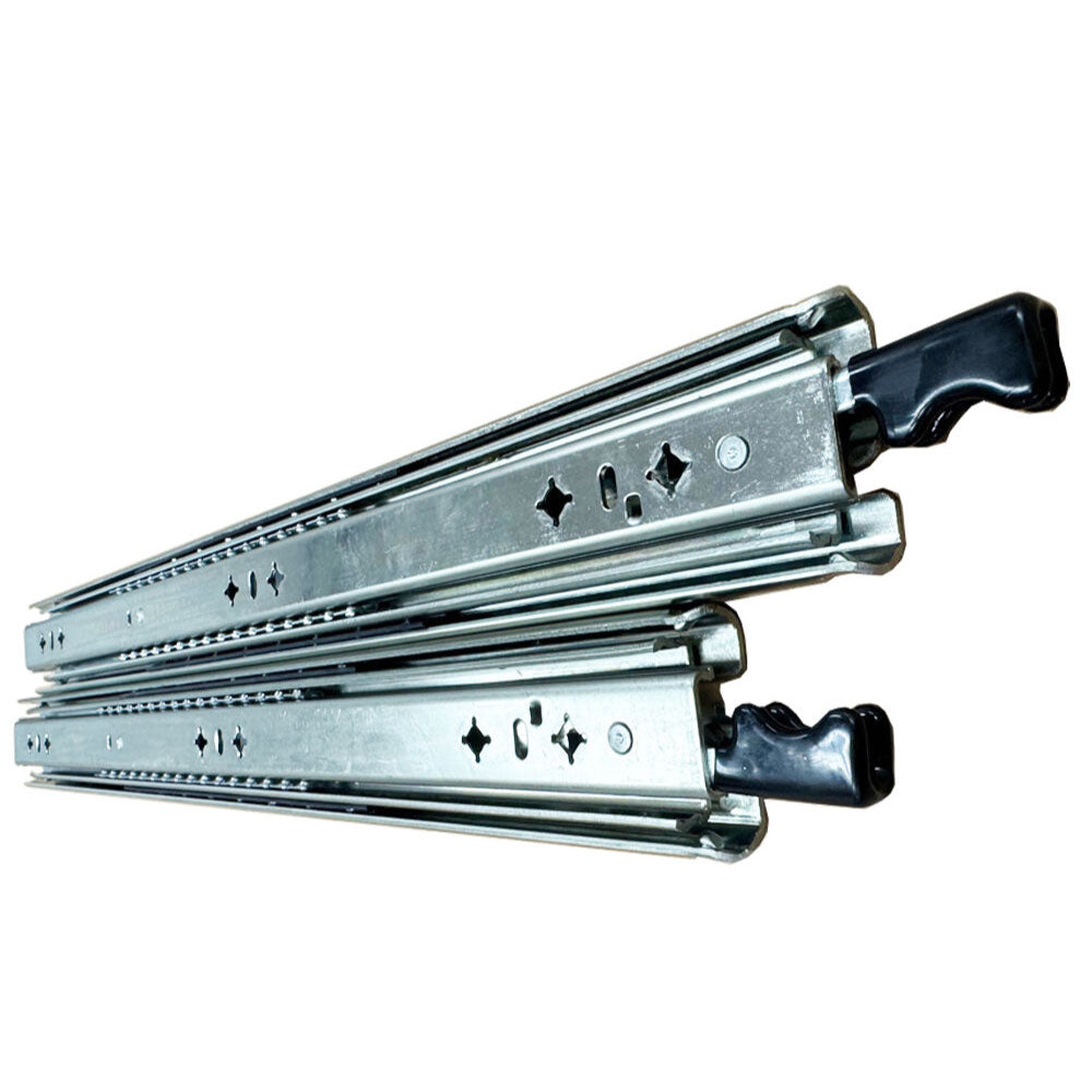 Drawer Slide Side Mounting - Zinc Plated 125kg Locking (PAIR)