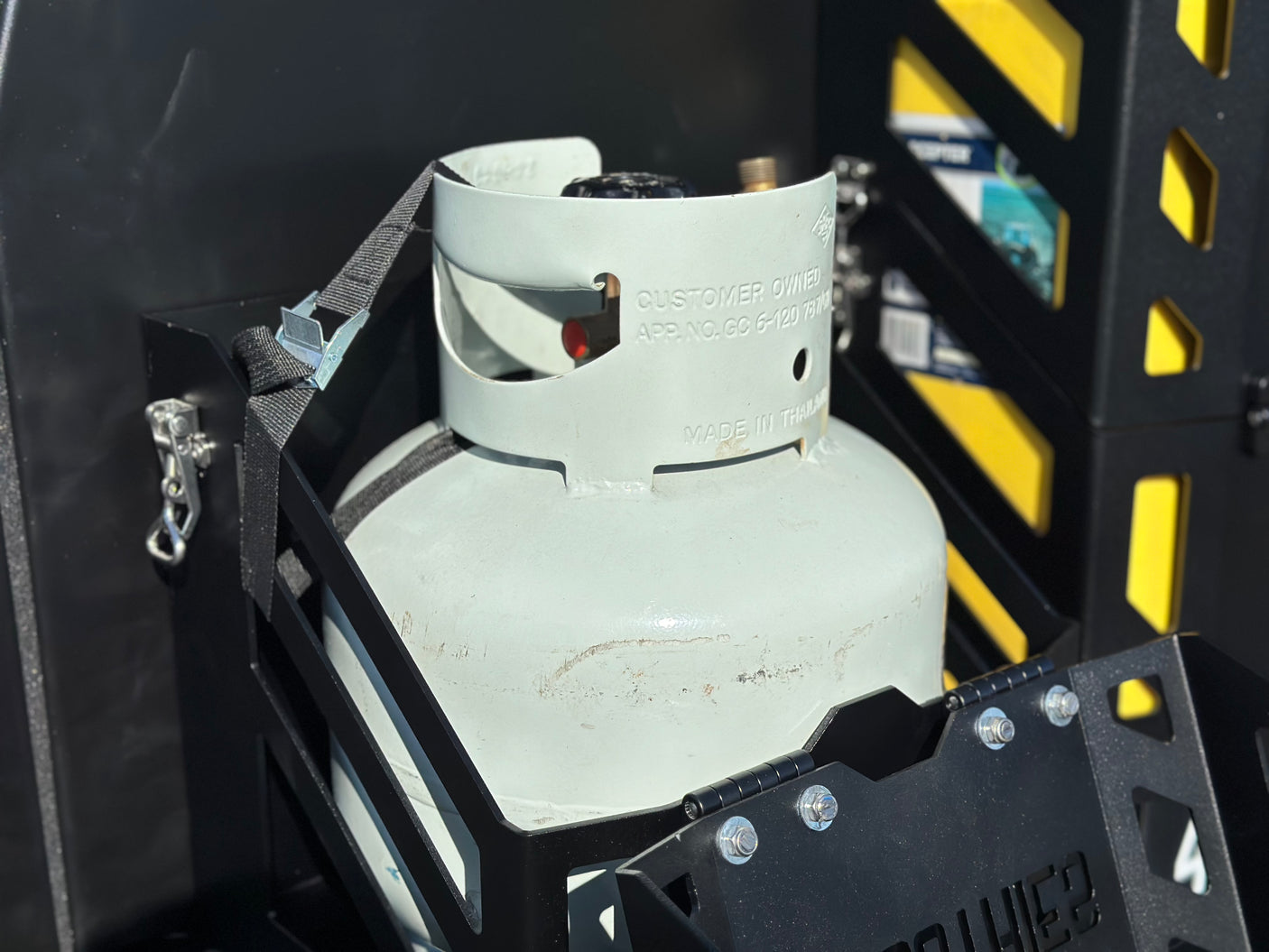 Lockable 4.5kg Gas Bottle Holder