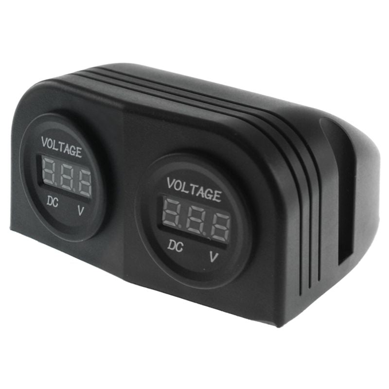 DC Dual Voltmeter Surface Mount 12/24V LED Display