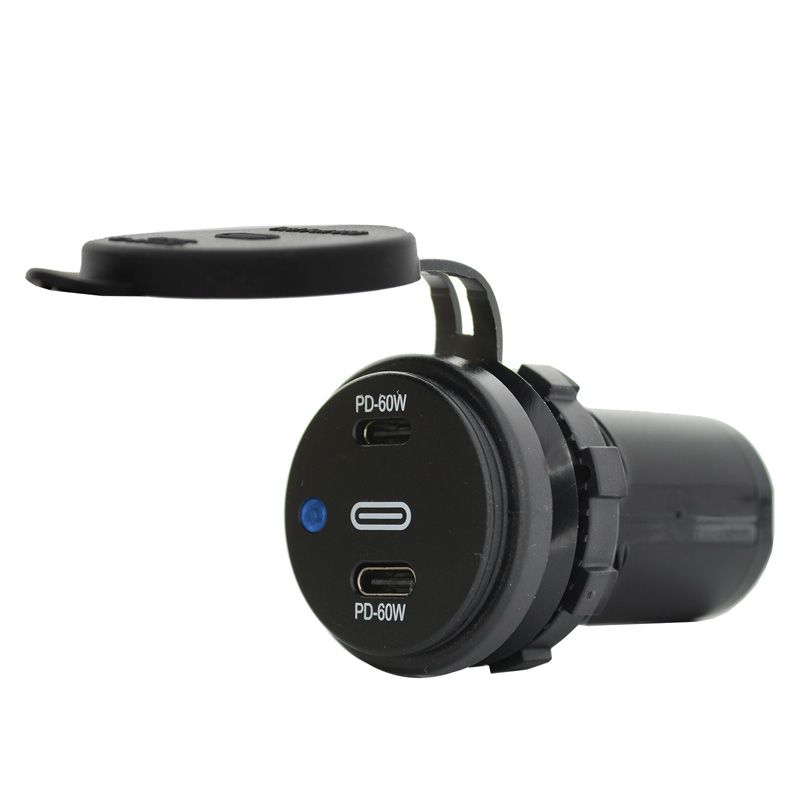 DC Dual USB C Flush Mount - 20V Quick Charge 4.0A