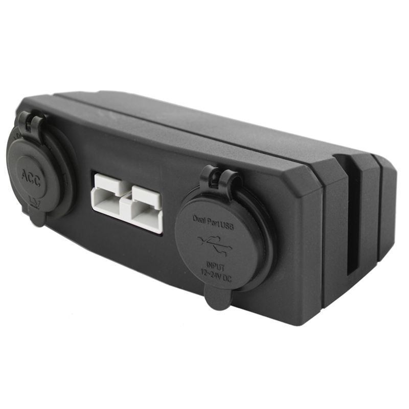 Triple Surface Mount - Accessory / 50A Power Connector / Twin Output USB Port