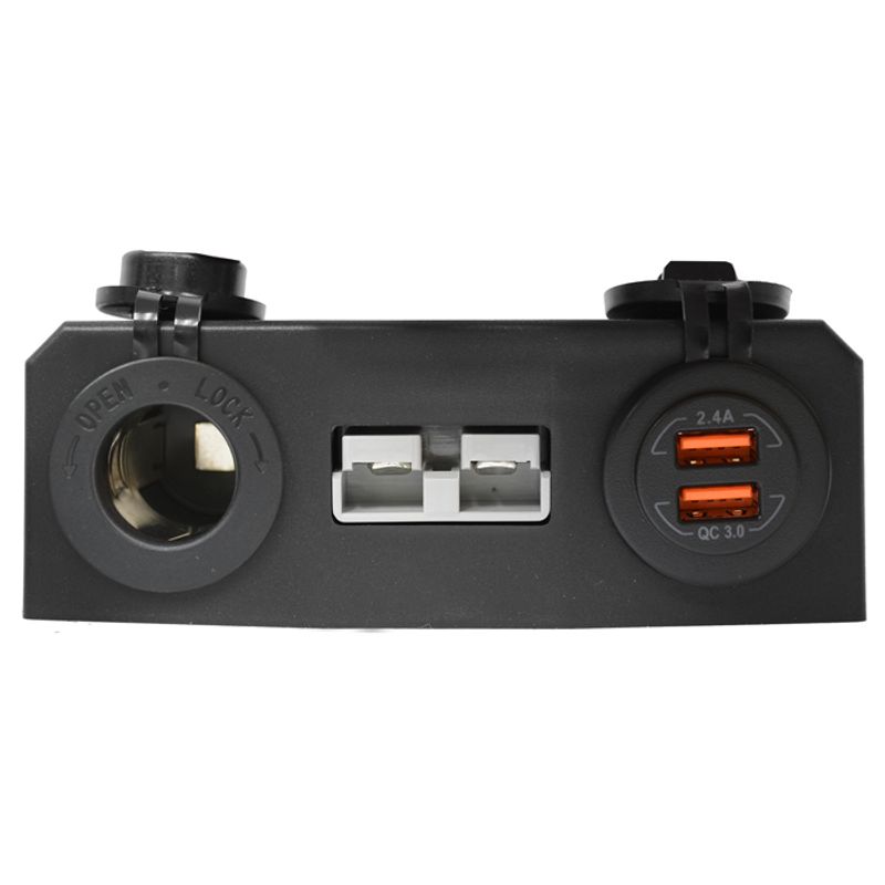 Triple Surface Mount - Accessory / 50A Power Connector / Twin Output USB Port