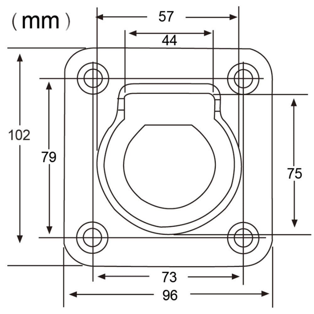 D-Ring Tie Down 1000kg Rated Zinc Plate