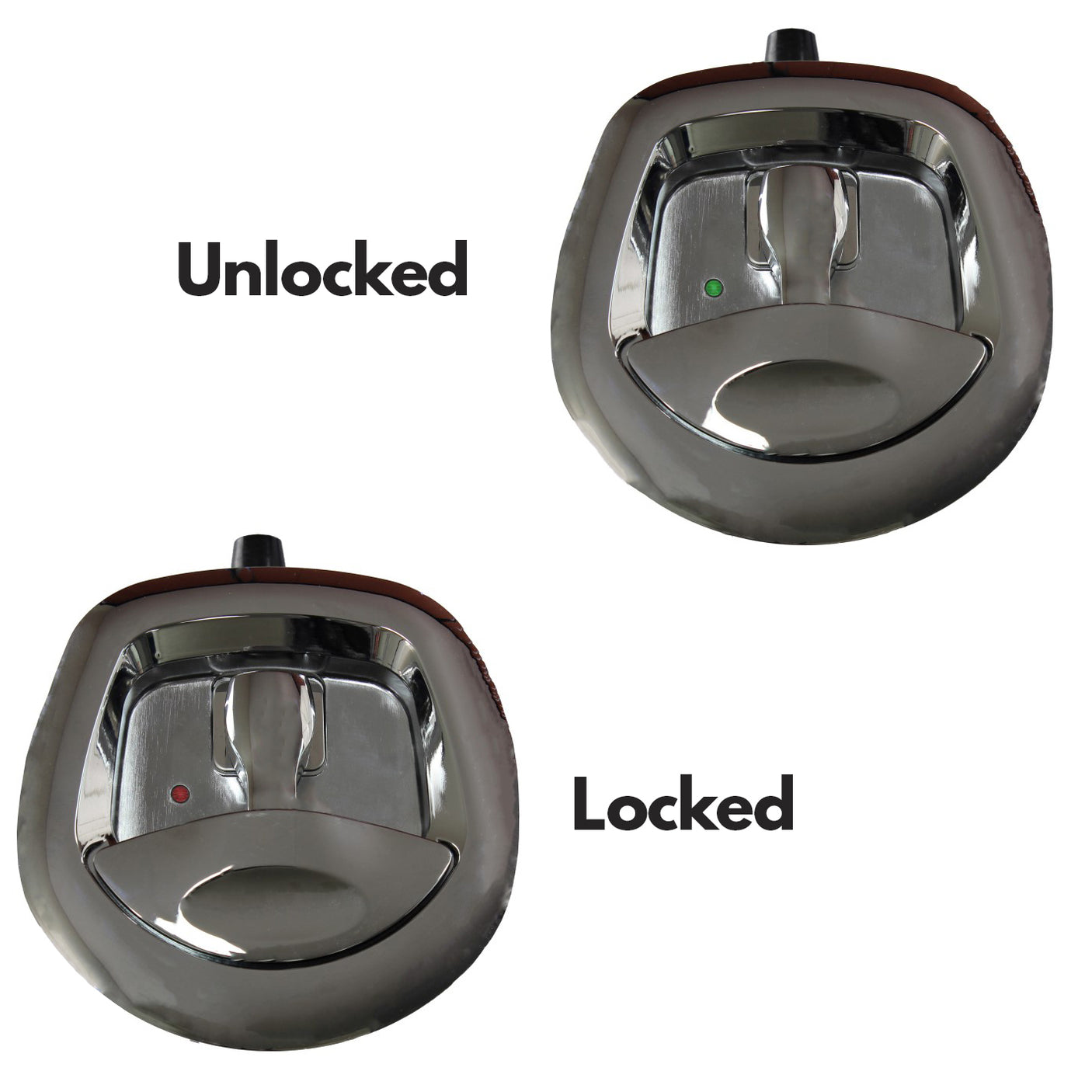 12v Electric Whale Tail Central Locking Chrome/Chrome