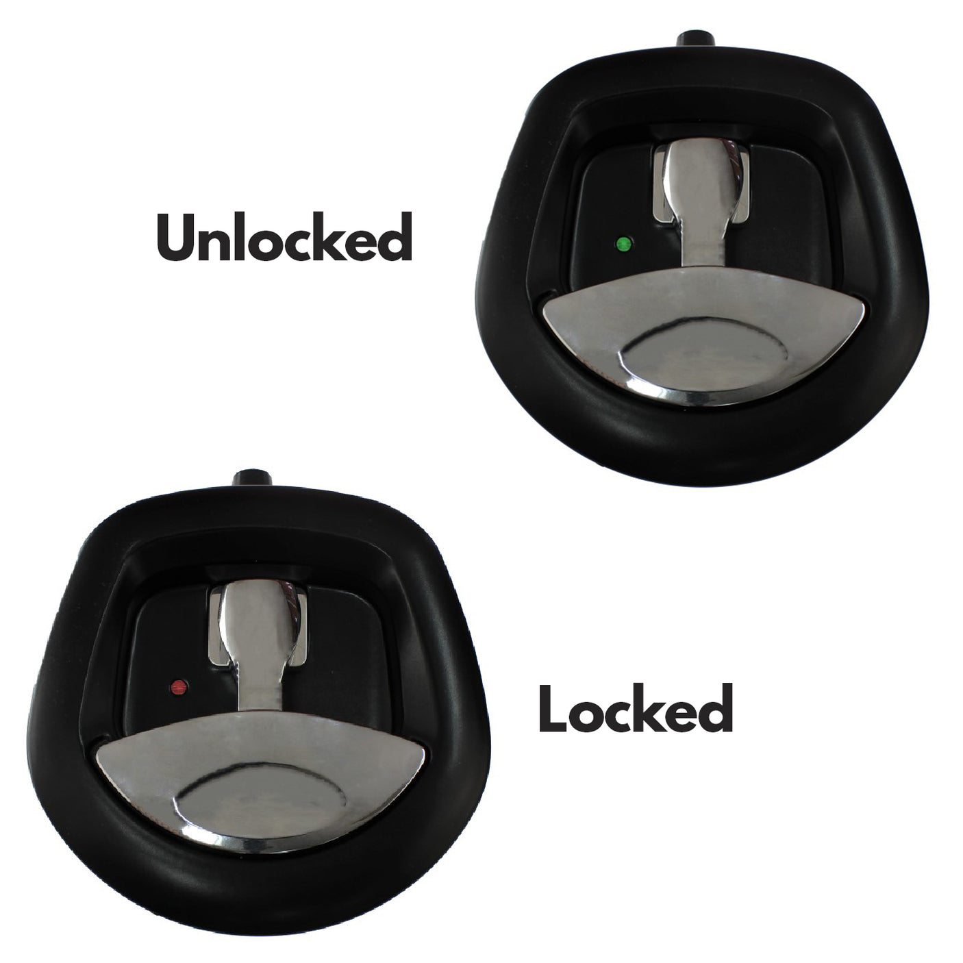 12v Electric Whale Tail Central Locking Black/Chrome