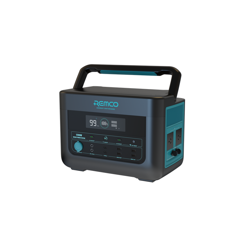 REMCO RM-1200PS 1200W Lithium Power Station – 1075Wh, Bluetooth, PowerBoost, 5-Year Warranty