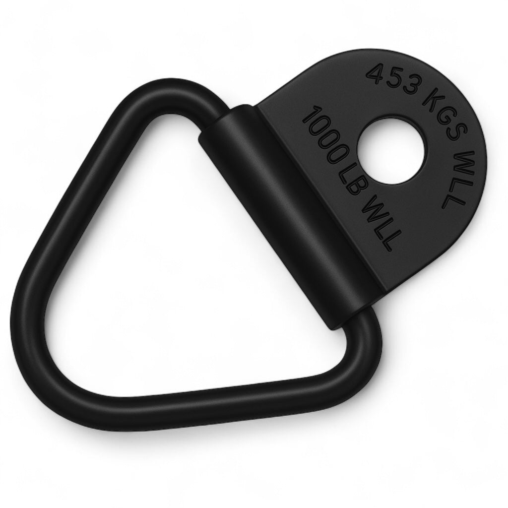 Heavy-Duty Black Steel V-Ring Tie-Down Anchor – 453kg Load Rated