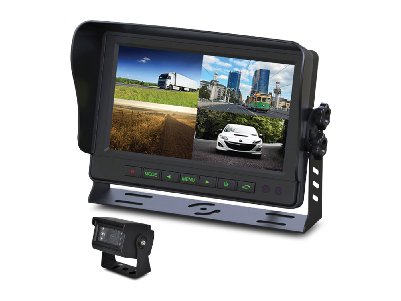 Gator GT904SD 9″ Commercial Grade Dash Mount Quad Display Reverse Camera Kit