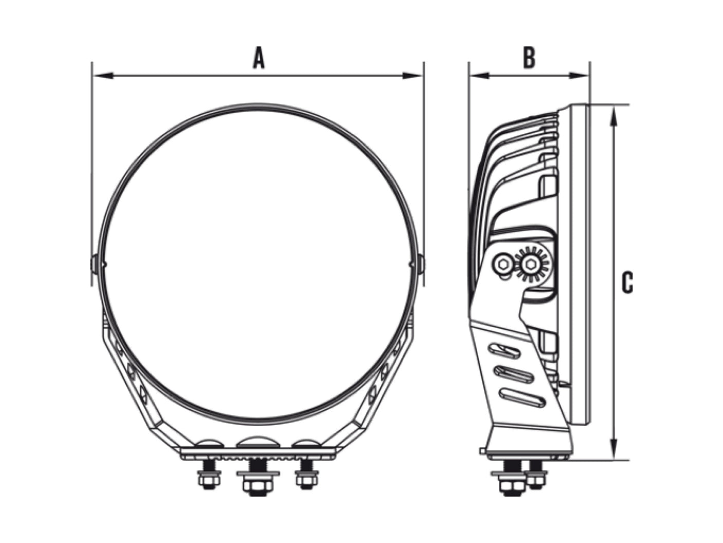 Roadvision LED S9 Stealth Halo Spot Driving Light 230mm 10-30V