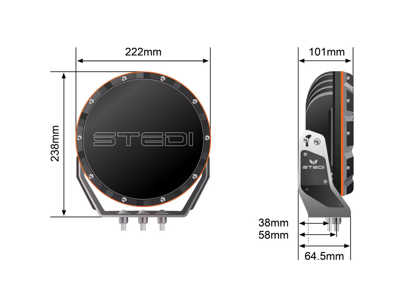 Stedi 8.5 Inch Type-X Sport Lights ( Pair )