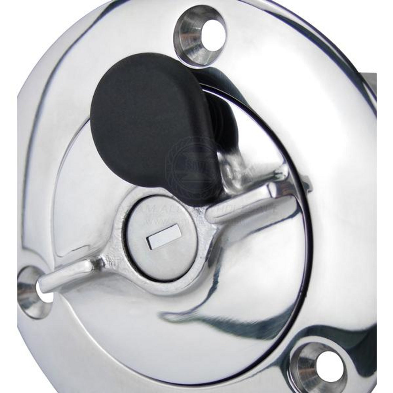 38mm Straight Fuel Filler with Breather - Lockable Stainless Steel