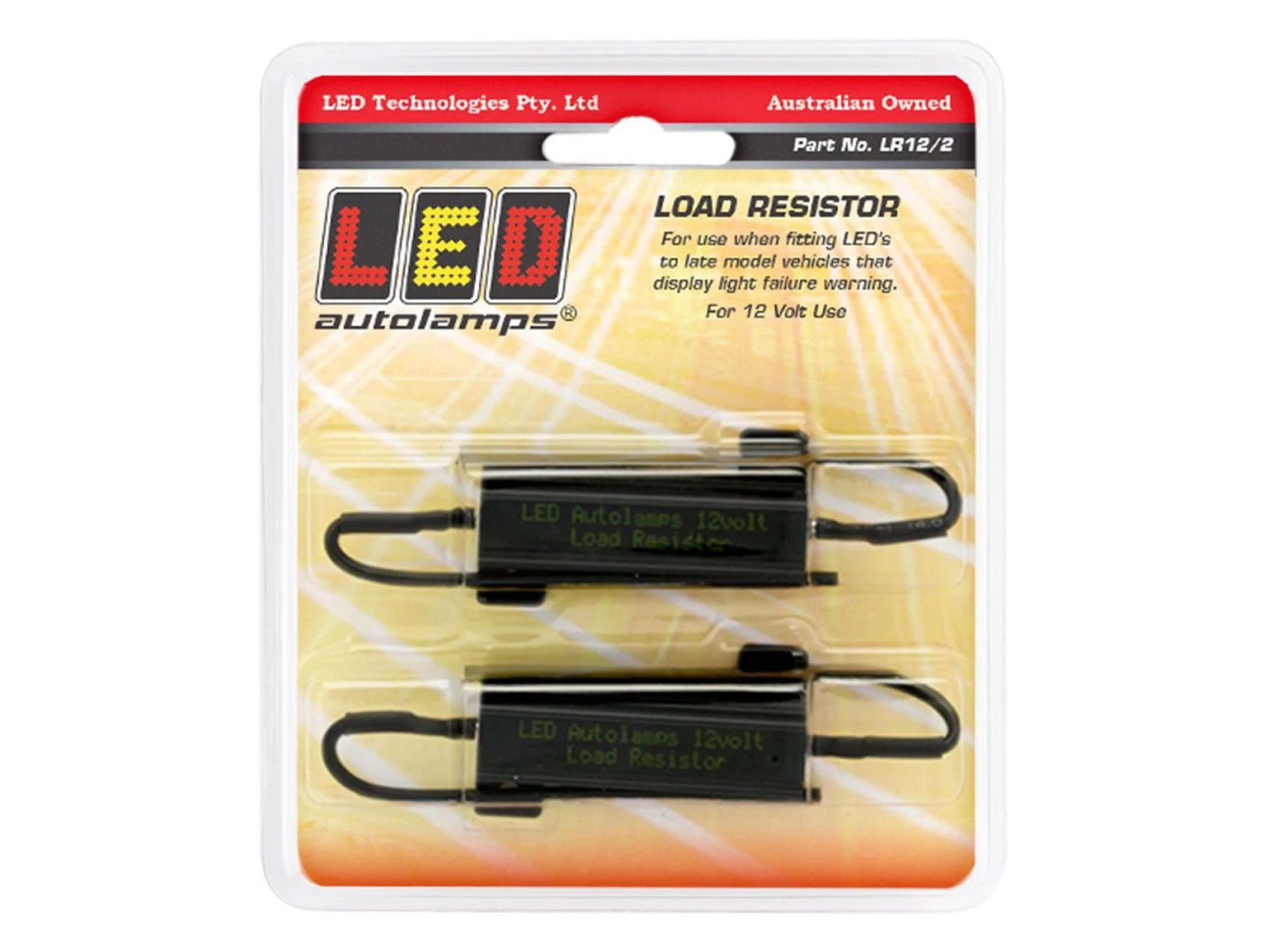 LED Autolamps 12V Load Resistor In Blister Pack Of 2 - LR12/2