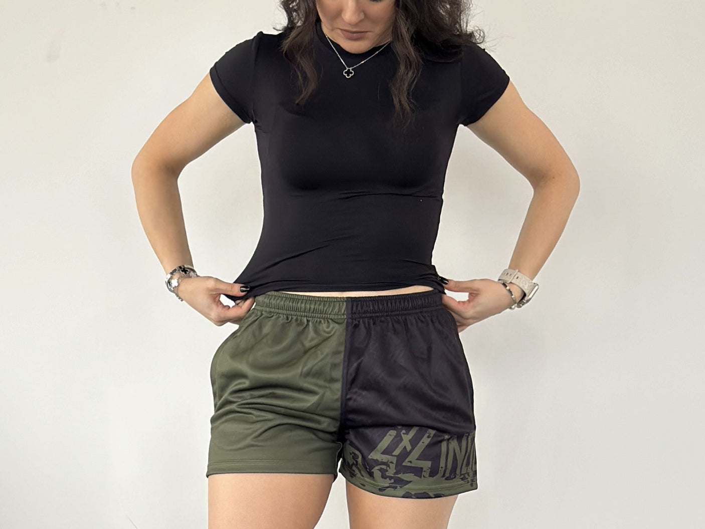 Two Tone Footy Shorts
