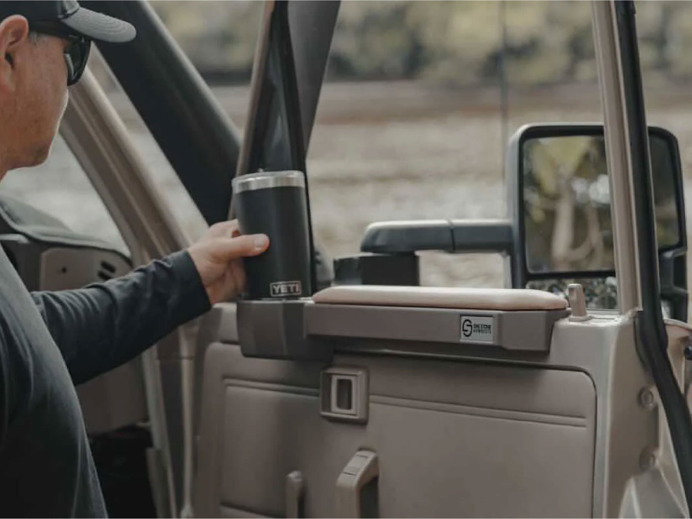 One Stone Armrests 70 Series Landcruiser With Cup Holder Front Doors ( Pair )