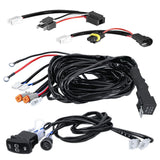 LED 7" Driving Light Kit Pair Antares Series DRL & Park Light Inc Harness Combo Beam