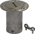 38mm Straight Water Tank Filler Neck - Lockable Stainless Steel with key
