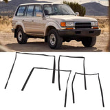 Window Moulding Weatherstrip (4pc Set) for Toyota LandCruiser FZJ80 FJ80 (1991–1997) – OE# 68141-60010, 68151-60010