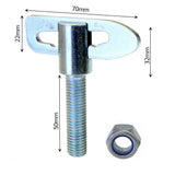Antiluce Fastener – M12 Bolt-On Lug 50mm (Zinc Plated Steel)