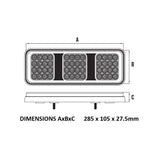 Roadvision BR285ARR LED Rear Combination Lamp – Stop/Tail/Indicator/Reflector (285x105mm)