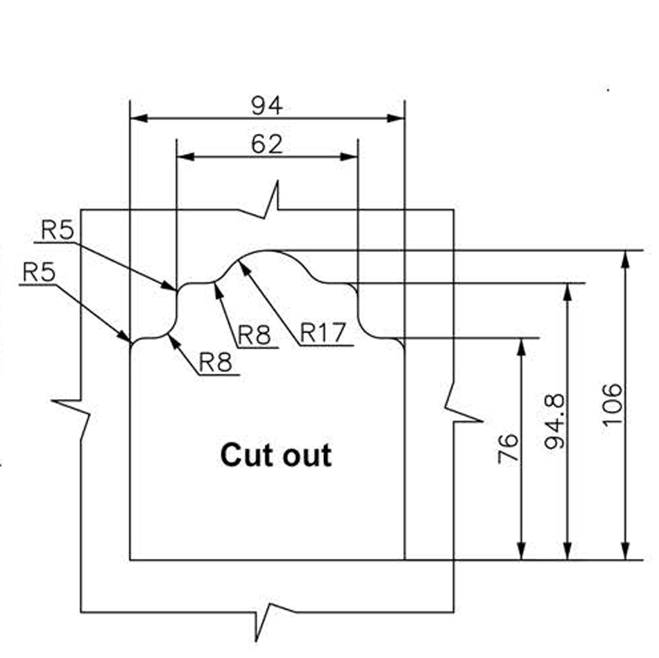 12v Electric Whale Tail Central Locking Chrome/Chrome