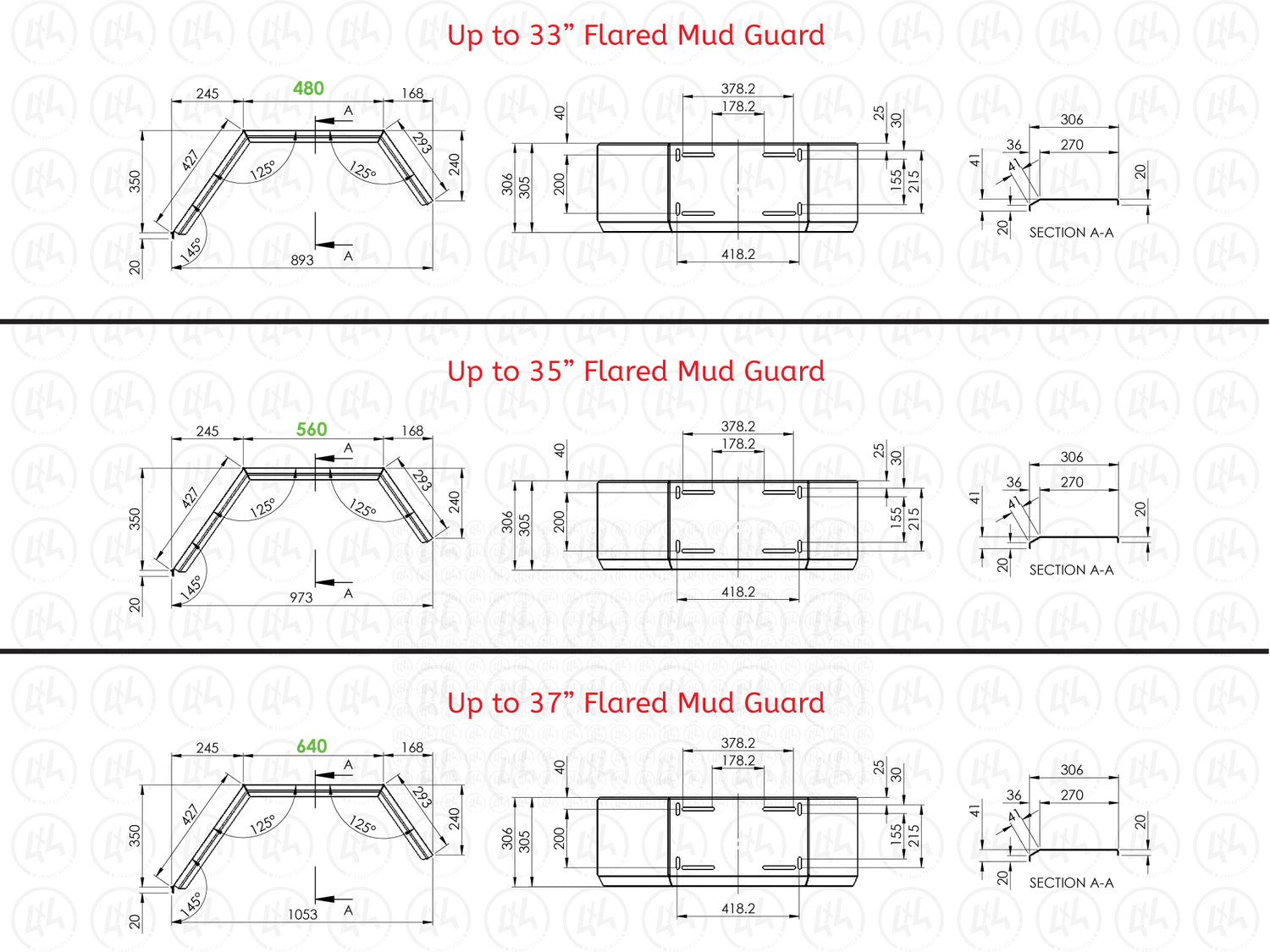Flared Mud Guards – 4x4industries