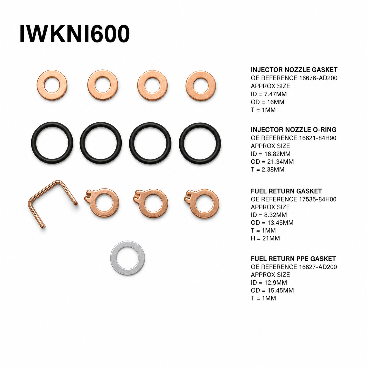 Injector Washer Kit - Nissan Navara YD25DDTi D40M (2010-2015)