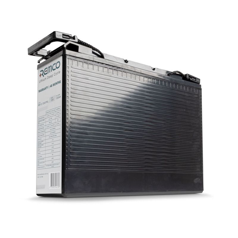 REMCO RM12-120LFPSL 12V 120Ah Slimline Lithium Deep Cycle Battery – Bluetooth, Smart BMS, 3000+ Cycles