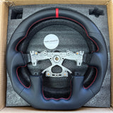 Sports Black Leather Steering Wheel – Nissan Y62 Patrol