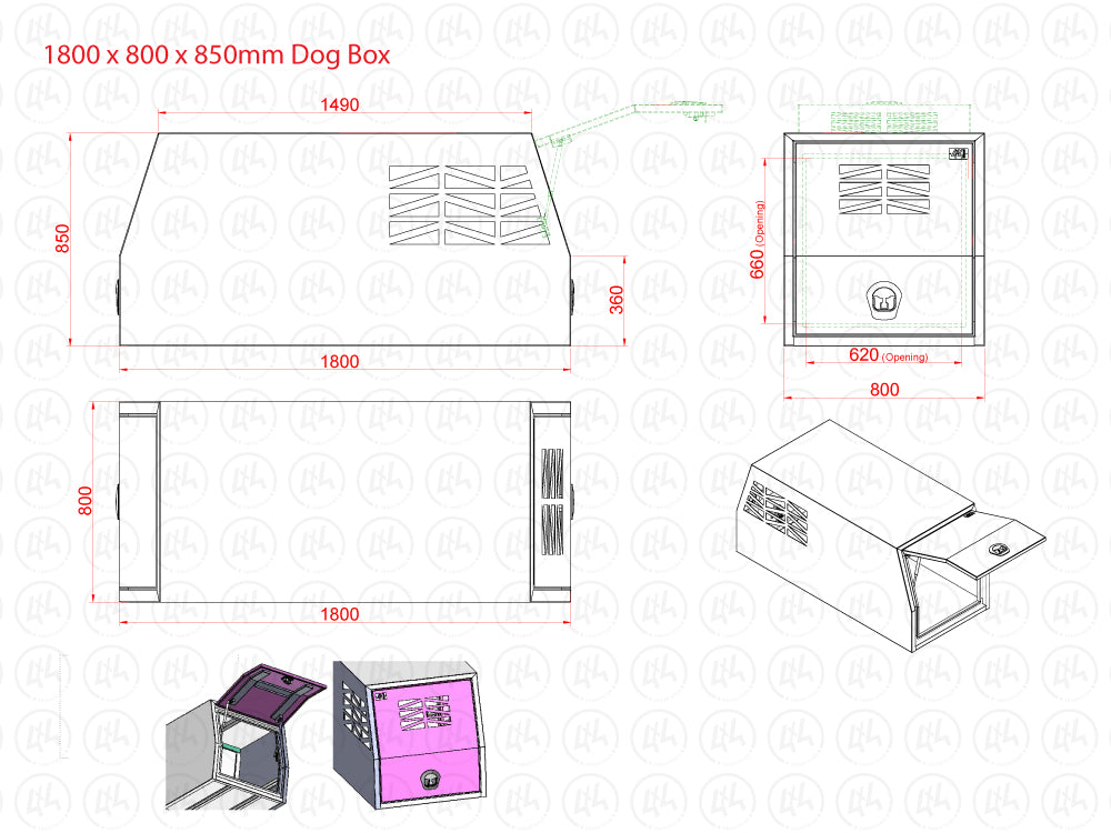 Dog Box Drawing Dog Boxes – 4x4industries